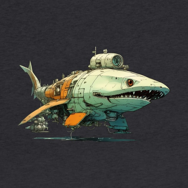 Cyberpunk Shark by DavidLoblaw